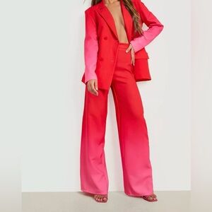 Ombré Wide Leg Tailored Pants